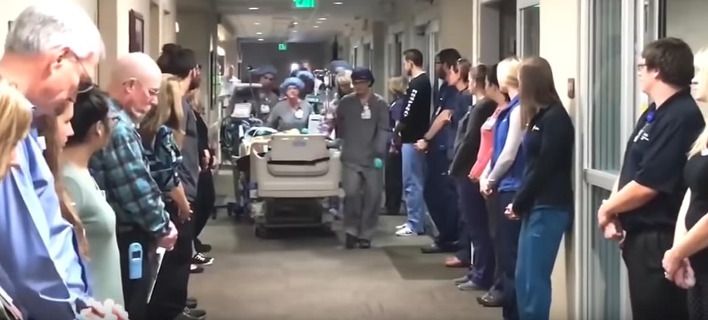 Ένα ολόκληρο νοσοκομείο αποτίει φόρο τιμής σε έναν δωρητή οργάνων (video)