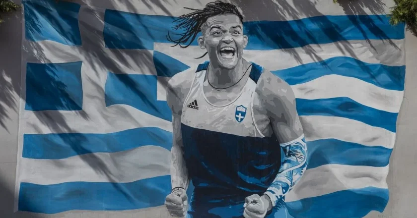 Ο Εμμανουήλ Καραλής έγινε γκράφιτι σε σχολείο – Πώς αντέδρασε ο Ολυμπιονίκης