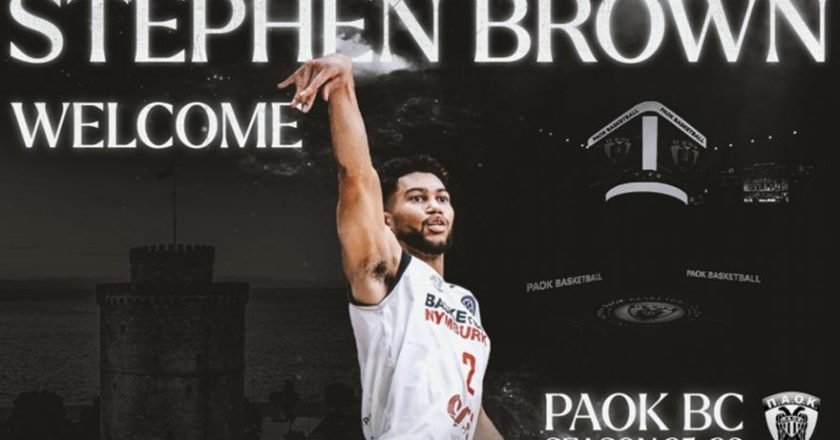 Ο ΠΑΟΚ ανακοίνωσε τη συμφωνία με τον Αμερικανό γκαρντ Στέφεν Μπράουν
