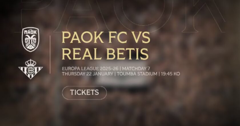 Από Δευτέρα τα εισιτήρια για τον αγώνα ΠΑΟΚ – Μπέτις