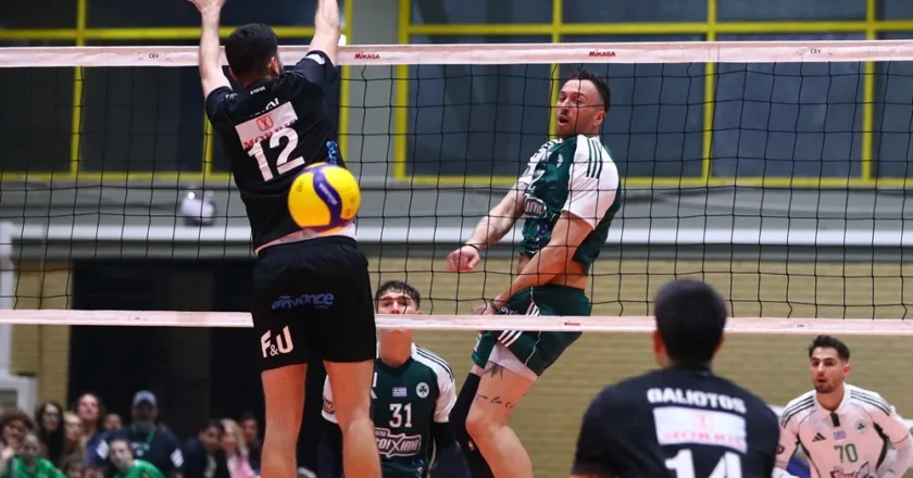 Την ήττα με 3-1 σετ από τον Παναθηναϊκό γνώρισε ο ΠΑΟΚ στο κλειστό του Μετς για τον πρώτο τελικό της Volley League