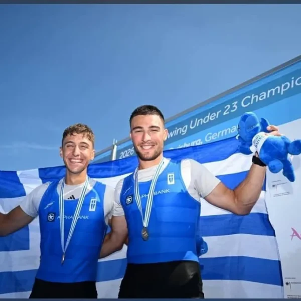 Παγκόσμιοι πρωταθλητές Κ23 οι κωπηλάτες του Ναυτικού Ομίλου Θεσσαλονίκης Χατζηαυγουστίδης και Μπούρκας!